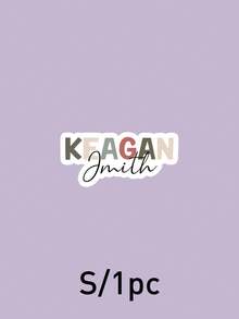 Pegatinas de nombre holográficas personalizadas, pegatinas de etiquetas de nombre personalizadas, pegatinas de nombre personalizables, regalo de cumpleaños, pegatinas de texto de colores, computadora - Estilo A - Ver 15