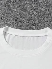 2026 New Plus Size Women's Heart Print Short Sleeve Crew Neck T-Shirt, Casual And Versatile. White Summer - White - View 5