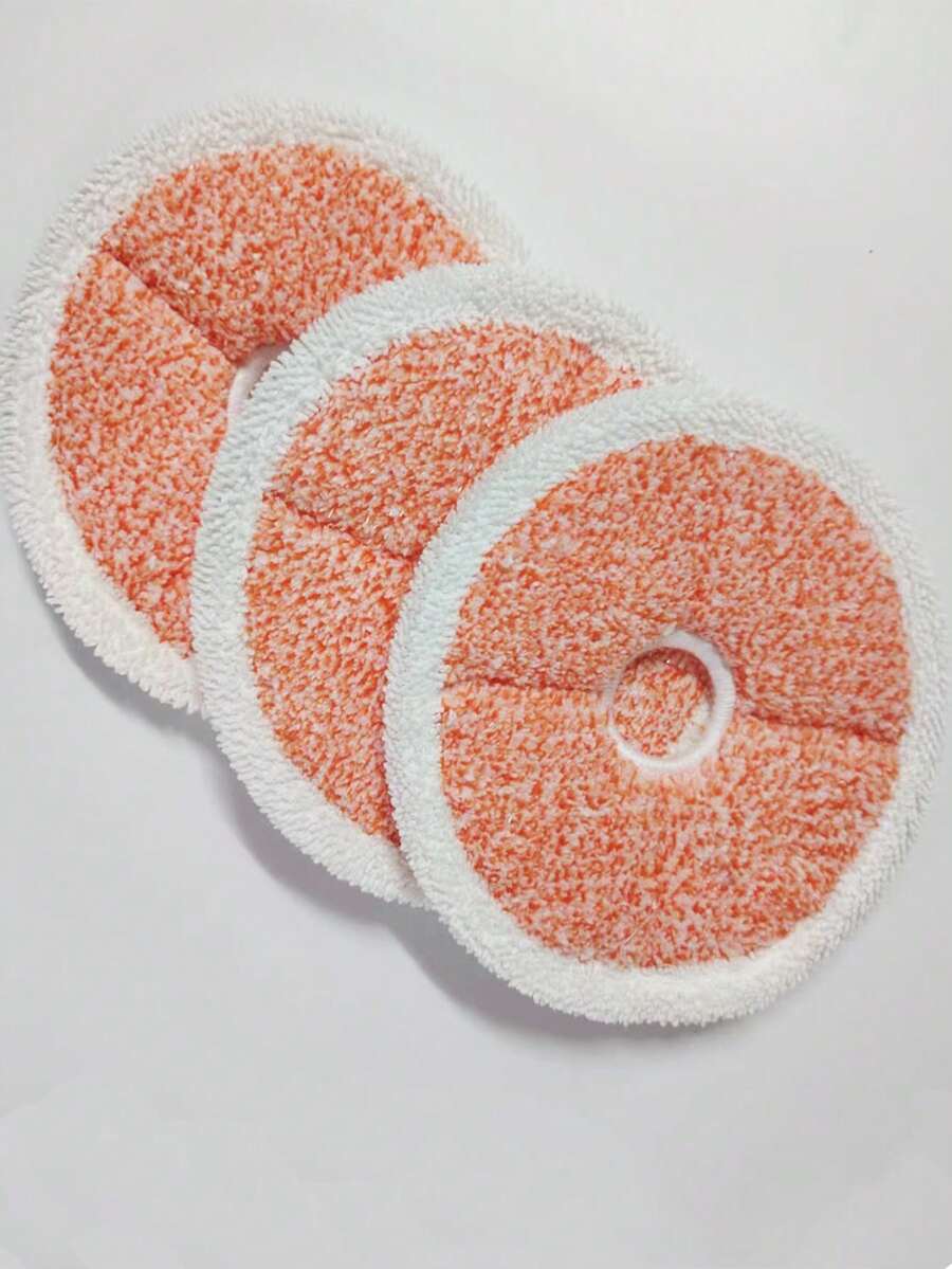 1pc/3pcs Compatible With 37643/3764 Spin Mop Replacement Pads Reusable Mop Accessories - Round - View 1