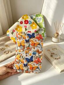 3D Butterfly Print Book-Style Jewelry Organizer, Removable Multi-Compartment Zippered Inner Pages, Includes 5 Inner Pages, Portable Storage Book For Earrings, Necklaces, And Rings For Travel And Home - Multicolor - View 4