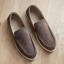 idocity Men's Spring/Summer Casual Loafers, Soft Upper, Soft Sole, Slip-On Flat Shoes - Coffee Brown - View 4