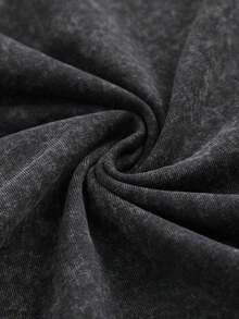 1 pieza Playera para Hombre con Estampado de Gota y Estrella Amarilla, Camiseta Minimalista con Dise?o único, Lavado Desgastado, Estilo Casual, Manga Corta - Negro - Ver 4