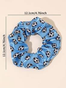 6pcs/1pc Colorful Sports Style Football Hair Ties, High Elasticity Satin Headbands, Versatile Hair Accessories Gift For Girls And Teens - Multicolor - View 7