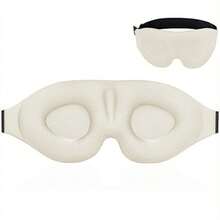 Masque de sommeil 3D contouré, protection des yeux & blocage de la lumière, zéro pression sur les globes oculaires, protection des cils, mousse à mémoire de forme respirante, équipement d'aide au sommeil unisexe - A - Voir 15