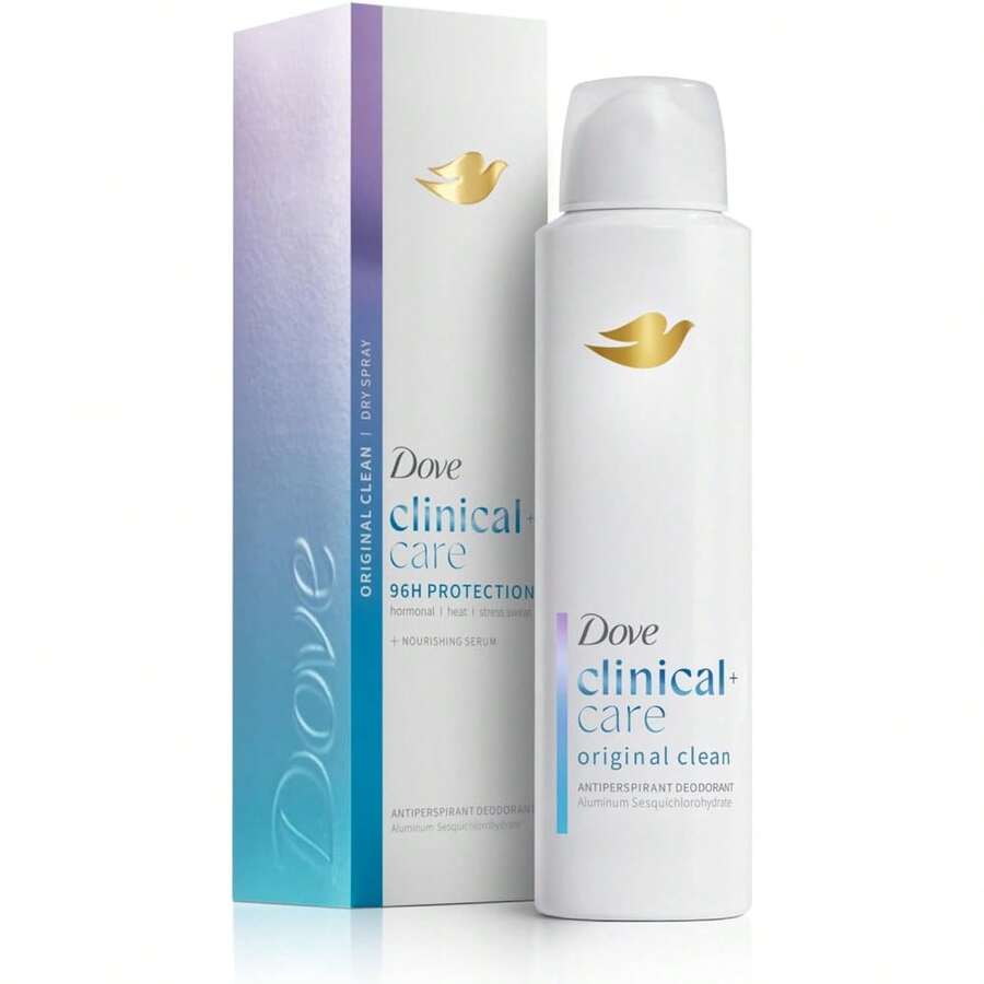 Dove Clinical + Care Antiperspirant Deodorant Dry Spray For Women Original Clean With Nourishing Serum 3.8 Oz Variant 1 - 沒有任何 - 查看 1