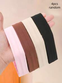 4pcs/Set Solid Color Sports Headband Set, Classic Tone Solid Color Headbands, Suitable For Daily Yoga, Sports Or Fixing Hair During Busy Times - Suitable For Girls And Teenagers, Soft Elastic Fabric Comfortable Fit, Simple Colors Blend Perfectly With Any Outfit. A Must-Have For Girls Who Love Easy Fashion Styles, Suitable For Sports, Yoga, Outdoor, Travel And More, Mother's Day Gift - Multicolor - View 10