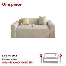 1pc Stretchable Pet-Friendly Sofa Cover, All-Season Slouchy Sofa Slipcover, Living Room Non-Slip Sofa Protector, Fully Dust-Proof - Multicolor - View 37