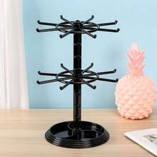 1pc Simple Fashion Multi-Layer Rotating Earring Storage Rack, Women's Jewelry Display Stand Organizer For Bracelets, Necklaces, Small Accessories, Hair Ties And Jewelry - Rotating Jewelry Storage Rack - View 8
