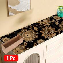 1 pieza, Decoración del hogar, Estampado de patrón floral, Alfombra de cocina de lino, Tapete de cocina, Tapete de piso, Tapete de baño, Tapete de puerta, Impresión 3D rectangular, Adecuado para sala de estar, dormitorio, pasillo, baño, lavandería - Alfombra de poliéster, Adecuado para decoración del hogar interior y exterior - Multicolor - Ver 15