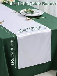 1件白色丝绸桌布，白色婚礼桌布，婚礼用品，婚礼装饰，婚礼桌旗，婚礼桌布，宴会桌布，长方形桌布，生日桌布，生日派对用品，新娘送礼会，乡村婚礼装饰，结婚礼物，婚房装饰，婚礼家居装饰 - 白色 - 查看 21