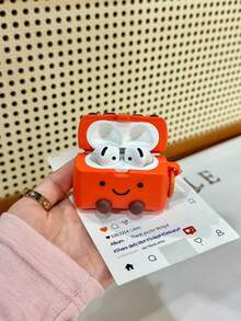 Cute Smiling Face Handbag & Earphone Case - Multicolor - View 3