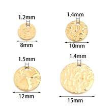 10pcs/Pack Stainless Steel Embossed Charm, Elegant Jewelry Decor For Earring, Clothes Accessories & Hair Ornament, Anti-Allergy And Color Retention - 10pcs/pack - View 7