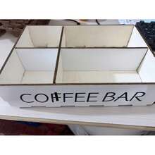 Estante organizador de estación de café con tapete de café, estante de almacenamiento de barra de café, soporte de madera para cápsulas de café, organizador de condimentos de café y té, estante de almacenamiento de accesorios de café - Multicolor - Ver 12