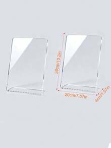 2/4Pcs, 15x16/20x26cm, Clear/Black, 3mm Thickened Acrylic, Dry Erase Writing Board, Mini Whiteboard, Wipeable Reusable Easy Clean, Freestanding, Table Sign, Restaurant, Office, Shop, Wedding, Party, Menu Holder, Message Board, Graduation, Home Decor - Notice Board - View 14