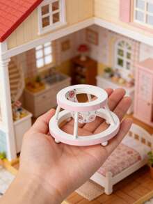 1個 3.5cm 娃娃屋迷你助行器裝飾品，溫柔馬卡龍INS風 1:12 娃娃屋迷你配件，逼真嬰兒助行器，娃娃屋場景道具，適用於娃娃屋臥室、遊戲區、公主屋場景、嬰兒助行器角色扮演，中性微景觀裝飾，桌面微景觀攝影，生日、派對、聖誕可愛主題禮物，充滿氛圍感，為微小空間增添柔和活力，打造療癒溫馨的迷你助行器世界 - 彩色 - 查看 2