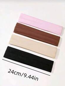 4pcs/Set Solid Color Sports Headband Set, Classic Tone Solid Color Headbands, Suitable For Daily Yoga, Sports Or Fixing Hair During Busy Times - Suitable For Girls And Teenagers, Soft Elastic Fabric Comfortable Fit, Simple Colors Blend Perfectly With Any Outfit. A Must-Have For Girls Who Love Easy Fashion Styles, Suitable For Sports, Yoga, Outdoor, Travel And More, Mother's Day Gift - Multicolor - View 8