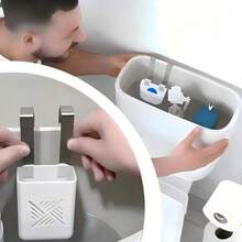 1 Set Toilet Tank Cleaner Holder, Hanging Toilet Cleaning Tablet Storage Box, Toilet Cleaning Tablet Slow Release Box, With Stainless Steel Hook, Delays Cleaner Release, Convenient For Toilet Cleaning - 1 Set - View 5