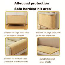 Alfombrilla rascadora para gatos de sisal natural, protege la alfombra y el sofá, alfombrilla rascadora para gatos de cuerda de sisal de alta calidad - súper duradera, resistente a arañazos, libre de suciedad, perfecta para el ejercicio, la relajación y el entretenimiento de las mascotas - 30*60 cm - Ver 7