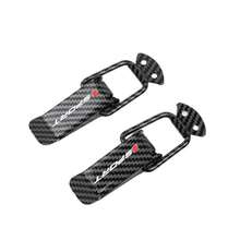 2 PCS Carbon Fiber Car Bumper Clips, SPORT Logo Fashion Design Car Bumper Safety Hook Lock, Universal Quick Release Front And Rear Bumper Trunk Fastener Clip Set, Universal Black, Suitable For Car And Truck Bumper, Mud Guard, Trunk Lid, Rear Body Parts Metal Fixing Clips, Car Decorative Accessories - Sporty Style - View 9
