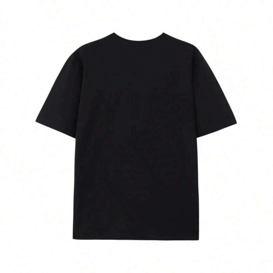 Unisex T-Shirt With Sparkling Star Print, Minimalist Style, Versatile Casual Wear For Everyday Use, Local Shipping In Mexico - 灰色 - 查看 1