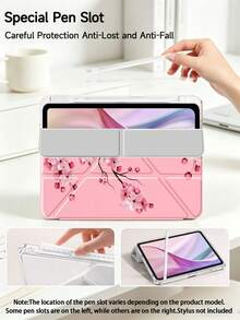 Pink Cherry Tree Protective Case Compatible With IPad Air 8(M4)2026(11-Inch), Air 4/5 10.9 Inch, 7/8/9th 10.2 Inch, Built-In Pencil Slot Compatible With Samsung Tab S6 10.4 Inch, Compatible With Kindle 11th Gen(2022/2024), Kindle Clara 2E, Clara Colour, Clara BW (6-Inch) And Libra Colour (7-Inch),Cute Girly And Stylish Design, Birthday And Holidays. - Multicolor - View 5
