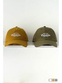 Women's Soft Top Letter Embroidered Yellow Baseball Cap, Spring/Summer New Quick-Dry Breathable Sun Protection Baseball Cap, Colorblock Summer Quick-Dry Breathable Sun Protection Baseball Cap, UV Protection Thin Hat - Colu Quick-drying - View 6