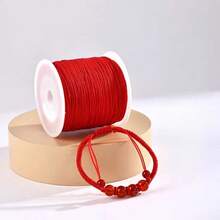 1pcs No.72 Jade Line 0.8mm Handmade Braided Rope Beading Cord Hand-Woven Necklace Bracelet Red String Chinese Knot DIY Material - 30m - View 2