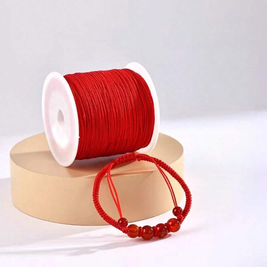 1pcs No.72 Jade Line 0.8mm Handmade Braided Rope Beading Cord Hand-Woven Necklace Bracelet Red String Chinese Knot DIY Material