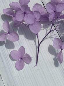 1 Caja de Flores Artificiales, Hortensias Falsas Multicolor - Perfectas para Manualidades DIY, Velas, Bodas, Proyectos Hechos a Mano, Navidad - Púrpura claro - Ver 2