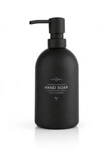 Matte Black Hand Soap Dispenser For Bathroom And Kitchen Countertop - Large Capacity 16oz Soap Pump Dispenser Halloween Gift Home Bathroom Decor Fall Decor Back To School - Black - View 2