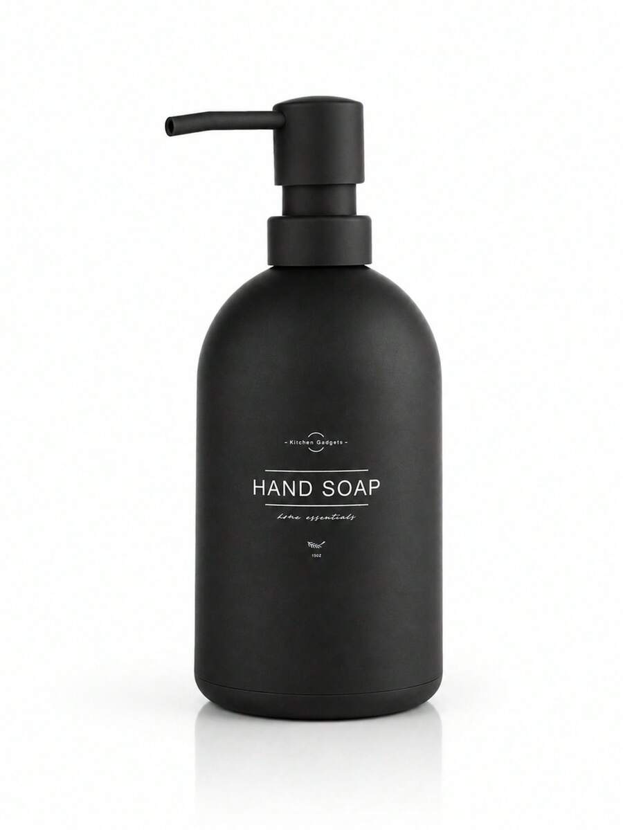 Matte Black Hand Soap Dispenser For Bathroom And Kitchen Countertop - Large Capacity 16oz Soap Pump Dispenser Halloween Gift Home Bathroom Decor Fall Decor Back To School