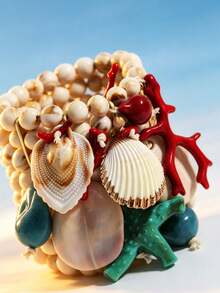 Bohemian Style Multi-Layer Beaded Shell Bracelet Set, Handmade, Suitable For Women And Girls - Multicolor - View 5