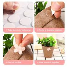 100PCS Round Double Sided Adhesive Tape Dots Strong Acrylic Stickers DIY Scrapbooking Craft Production Fixing Pads - Transparent - View 4