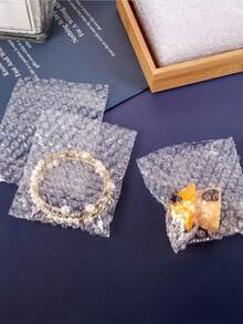 60/100pcs Transparent Plastic Bubble Packaging Bags, Reusable, Uncoated Durable Material, Clear Visible Design, Shockproof Bags, Suitable For Jewelry Display, Small Item Mailing And Shipping, Accessory Storage, Ideal For Small Business Daily Use - Multicolor - View 3