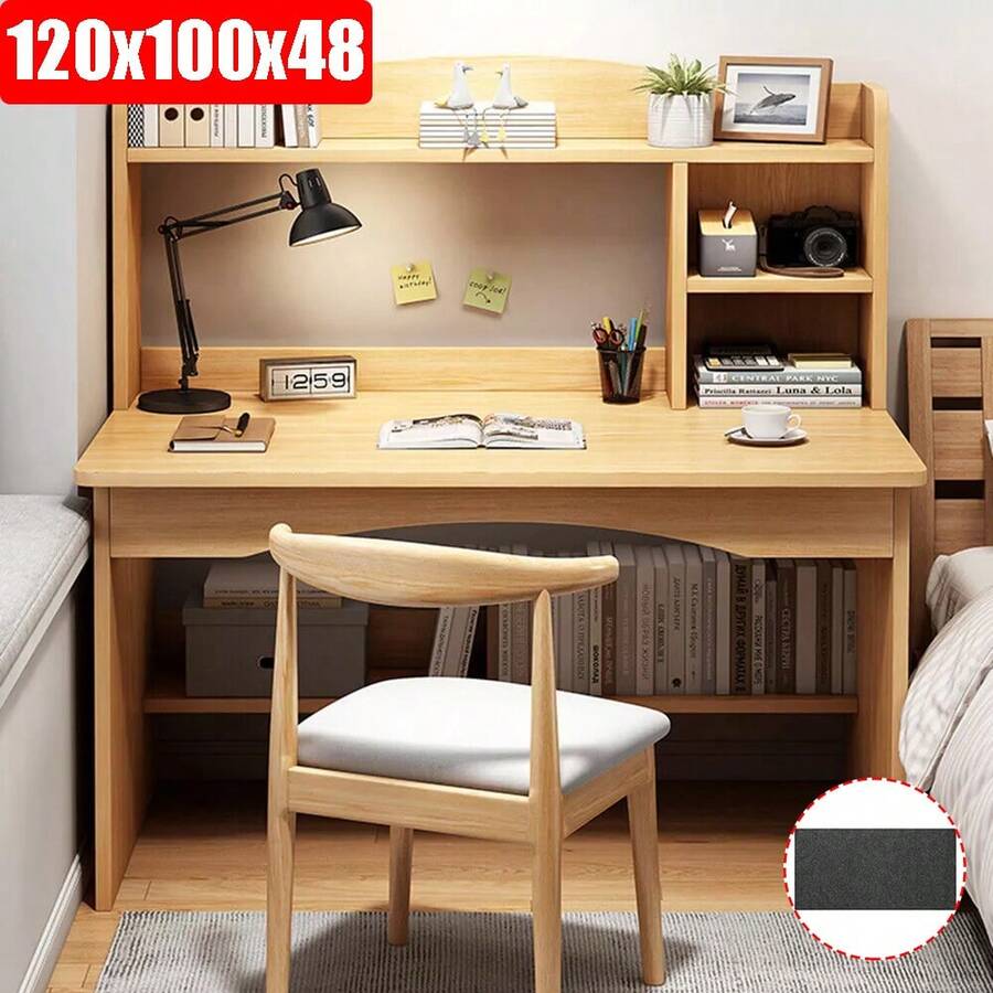 Computer Desk Study Table Writing Shelves Home Office Wooden Workstation Laptop - Default - View 1