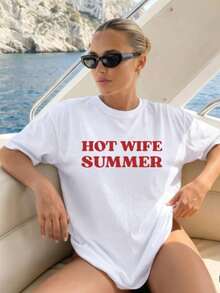 Soft 100% Cotton Summer T-Shirt For Wife - Funny Newlywed T-Shirt | Bachelorette Party T-Shirt | Honeymoon Top | Bride Era2026 - Co T-Shirts - 白色 - 查看 1