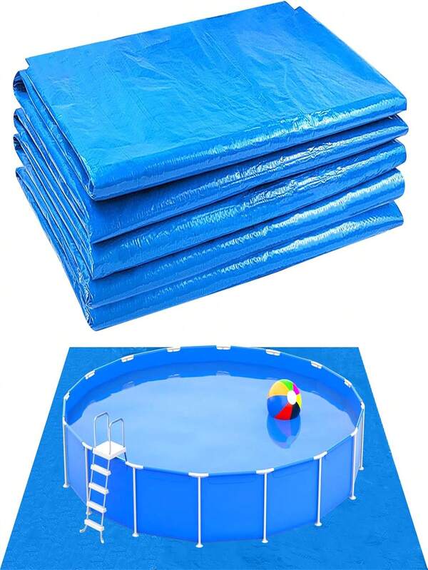 Pool Liner, Waterproof PE Pool Liner, Used To Protect 8ft To 15ft Frame Above Ground Pool, Pool Blanket, Puncture-Resistant Pool Accessory