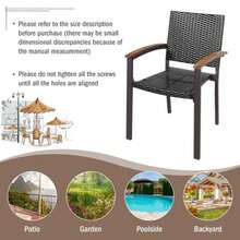 [Free Shipping] Set Of 4 Outdoor Patio PE Rattan Dining Chairs With Powder-Coated Steel Frame-XY421431 - FXCCFR2FJ3FUO0 - View 7