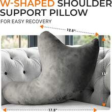 1pc Rotator Cuff Pillow - Shoulder Surgery Recovery Pillow, Suitable For Side Sleeping, Arm Support Cushion, For Rotator Cuff Injury And Post-Surgery Comfort, Gray - Grey - View 3