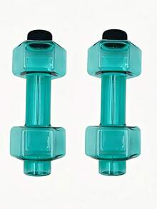 1pc Summer Outdoor Small 550ML Dumbbell Shaped Water Bottle Fitness Sports Plastic Cup - Multicolor - View 5