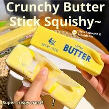 1pc Crispy Butter Stick Squishy - Disposable Crispy Shell - Reusable Butter Stick Inside - Moldable Stress Relief Toy, Soft Sticky Texture, Office Desk Stress Relief Gift - Soft Squeezable Toy, Large Soft Stress Relief Toy, Ultra Slow Rebound Any Shape. Stress Relief Toy, Gift For Him, Pressure Relief Toy, Birthday Gift, Party Favor, Holiday Gift, Valentine's Day/Easter/Halloween/Christmas/New Year Gift - Perfect Gift - Multicolor - View 3