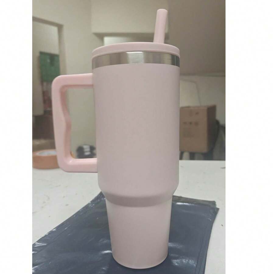1200ml Thermal Mug With Flip-Top Spout. New 2025 Model, Valentine's Day Gift. - 淺粉紅色 - 查看 1