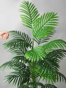 2 Stück 120 cm große künstliche Pflanzen, künstliche Palmen, Real-Touch Monstera-Blatt Simulation grüne Pflanzen, für tropische Innen-/Außendekoration von Hausgärten, Hochzeiten, Partys, pflegeleichte künstliche Pflanzen für Raumdekoration, Heimdekoration, Wohnzimmer - Grün - Übersicht 9