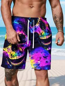 3D Druck Herren Strandshorts Freizeit Kurze Hose Weich Bequem Sommer Badehose Home Outdoor Urlaubsbekleidung Sport Lässig Bademode Meer Strand - Verschiedenfarbig - Übersicht 1