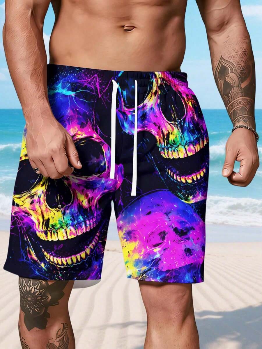 3D Druck Herren Strandshorts Freizeit Kurze Hose Weich Bequem Sommer Badehose Home Outdoor Urlaubsbekleidung Sport Lässig Bademode Meer Strand - Verschiedenfarbig - Übersicht 1