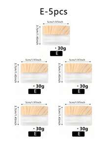 1件/2件/5件 磨砂透明玻璃可補充瓶，適用於面部眼霜乳液，便攜密封化妝品護膚品分裝瓶，旅行瓶，適用於乳霜、護唇膏、護膚品、彩妝，平價禮品，女性禮品 - 無色 - 查看 18