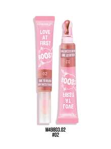 MISSLYN 1件裝 Love At First Boost 液體腮紅，可疊加顯色，輕盈平滑質地，附緩衝刷頭液體頰彩，水光妝效，適合日常、派對、Y2K風格，情人節禮物 - 液體腮紅02 - 查看 10