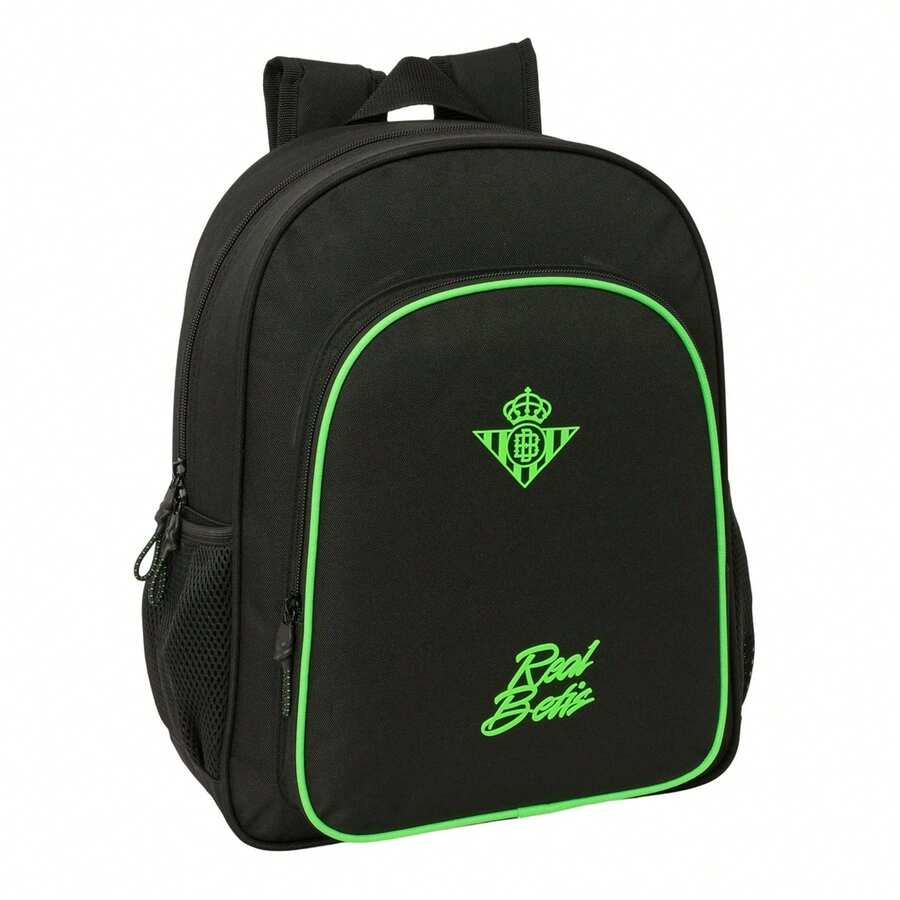 Real Betis Balompié | Betis Balompié School Backpack Adaptable To Trolley (Without Trolley) Water Resistant, Official License, 2 Large Compartments, Bottle Pocket - Adapt - Junior (3) - View 1