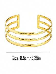 4PCS Upper Arm Cuff Jewelry For Women, Minimalist Arm Cuff Bracelet, Adjustable Coil Armlet - A0021T-19 - View 4