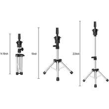 Adjustable Metal 3-Leg Wig Stand, Suitable For Beauty And Hair Training, Mannequin Head Tripod For Wig And Beauty Training Practice - Multicolor - View 2